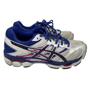 Asics Women's Gel-Cumulus 16 White/Blue/Pink Running Shoes Size 9.5